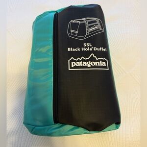 BRAND NEW never used, never taken out of bag. Black 55L Patagonia duffel bag.